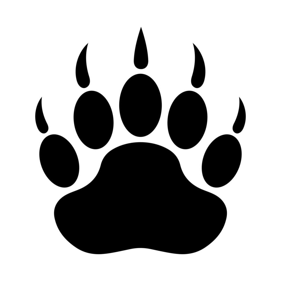 Bear Paw icon, logo, sticker vector illustration