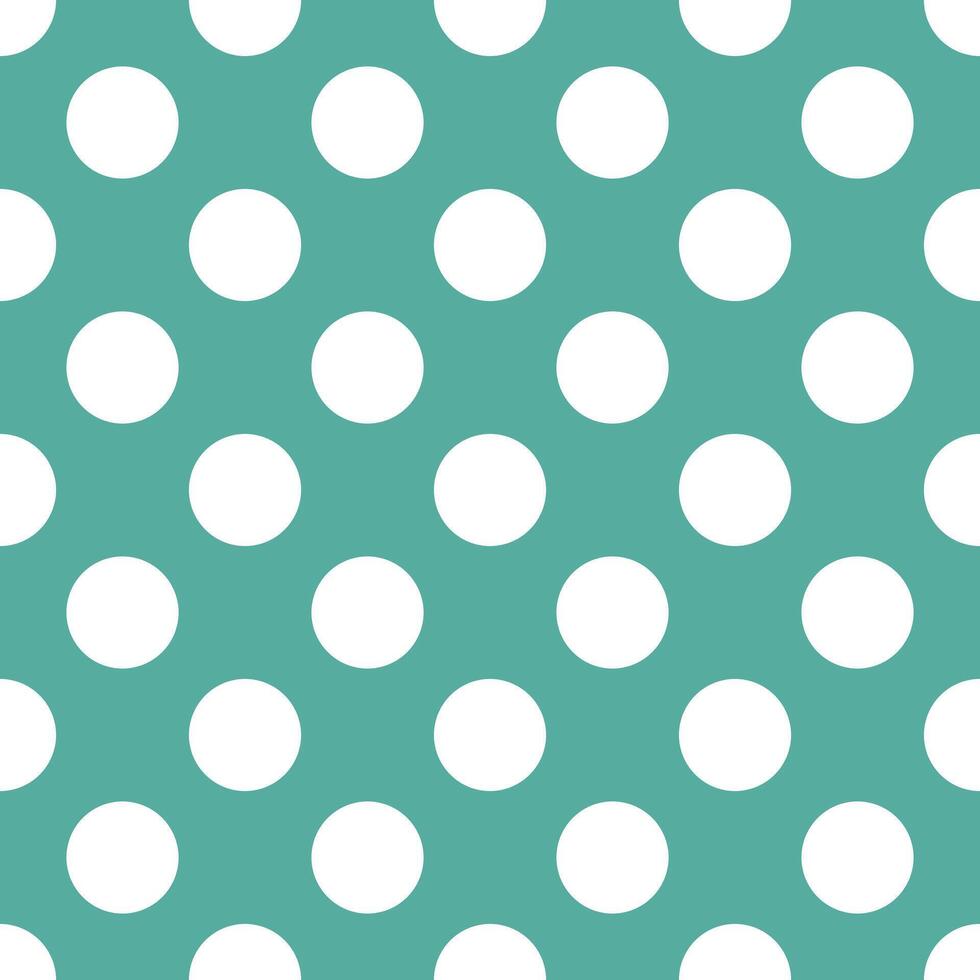 White and Green Polka Dot Seamless Pattern vector illustration