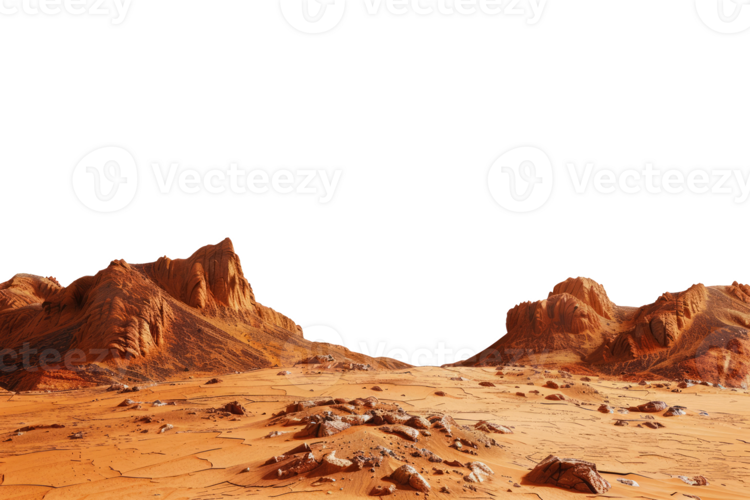 AI generated Martian landscape, Baren desert png