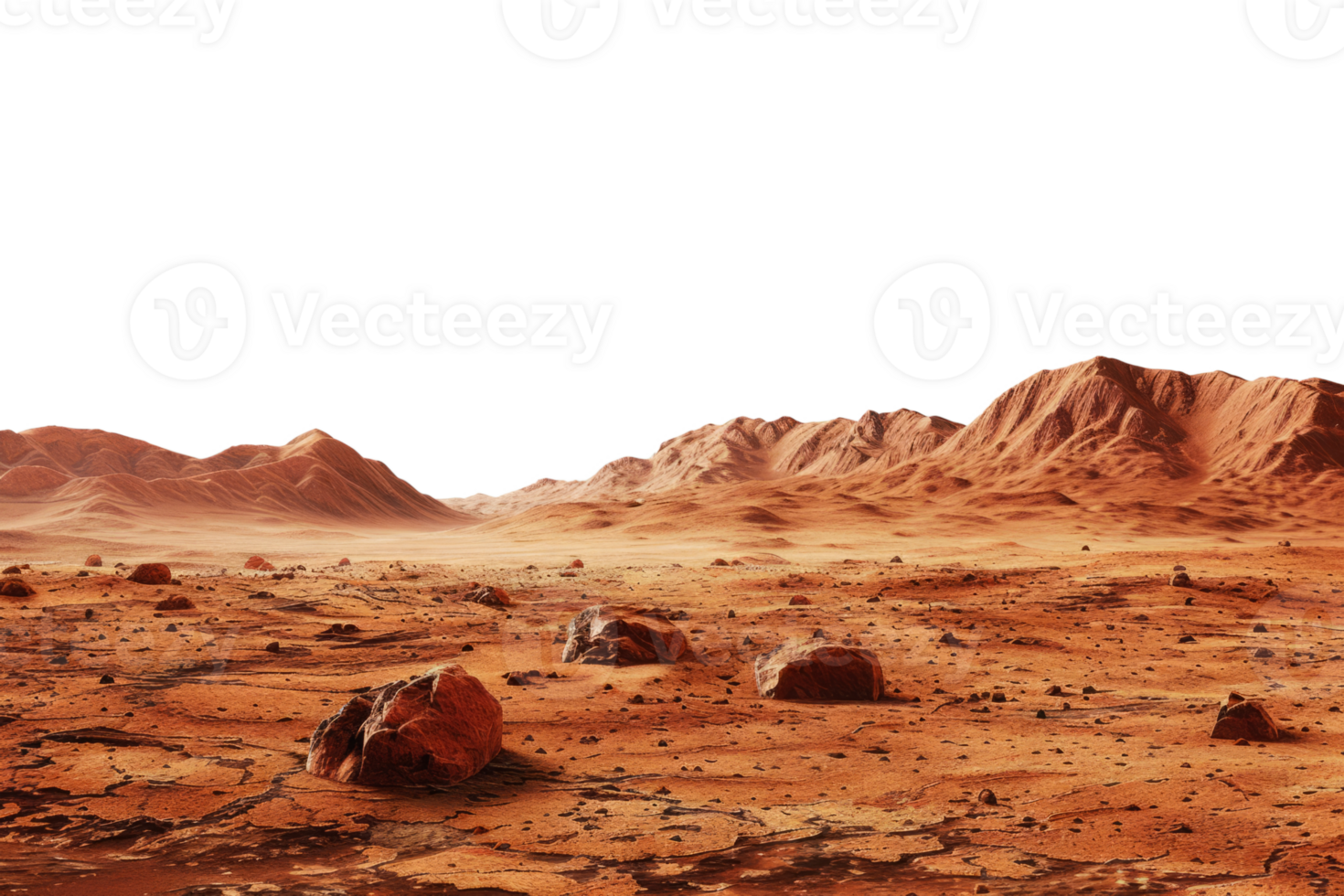 AI generated Martian landscape, Baren desert png