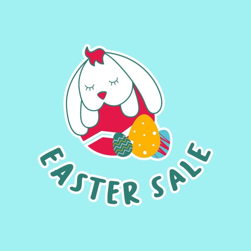 AI generated Easter Happy Bunny vector