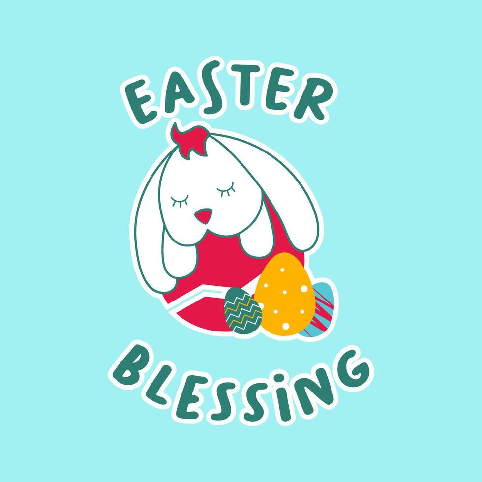 AI generated Easter Happy Bunny vector