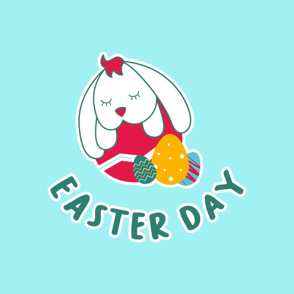 AI generated Easter Happy Bunny vector