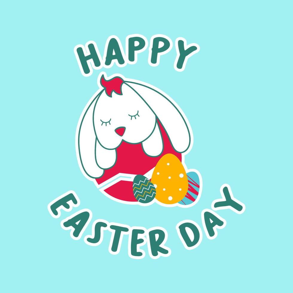 AI generated Easter Happy Bunny vector
