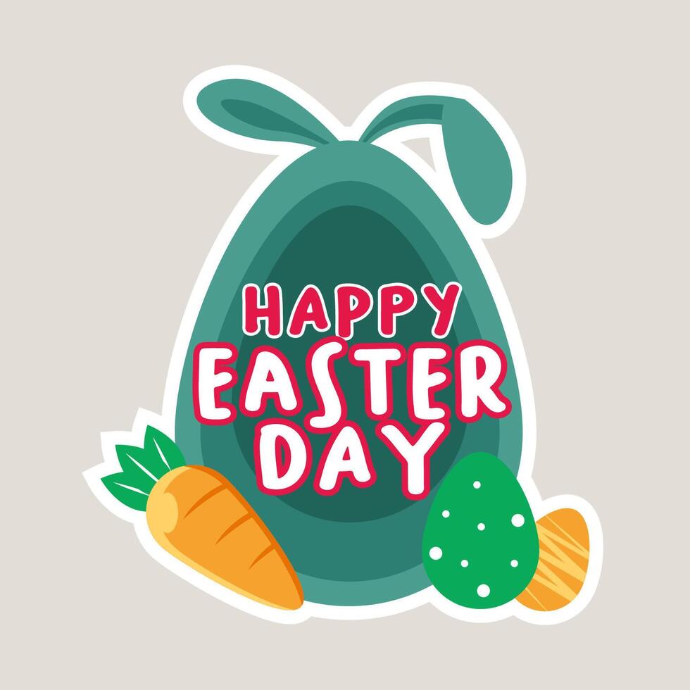 AI generated Easter Happy Bunny vector