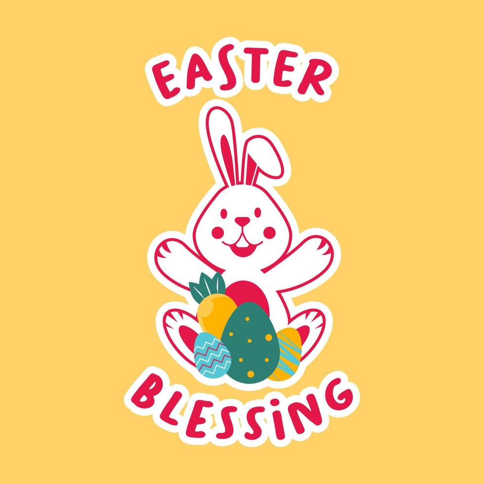 AI generated Easter Happy Bunny vector