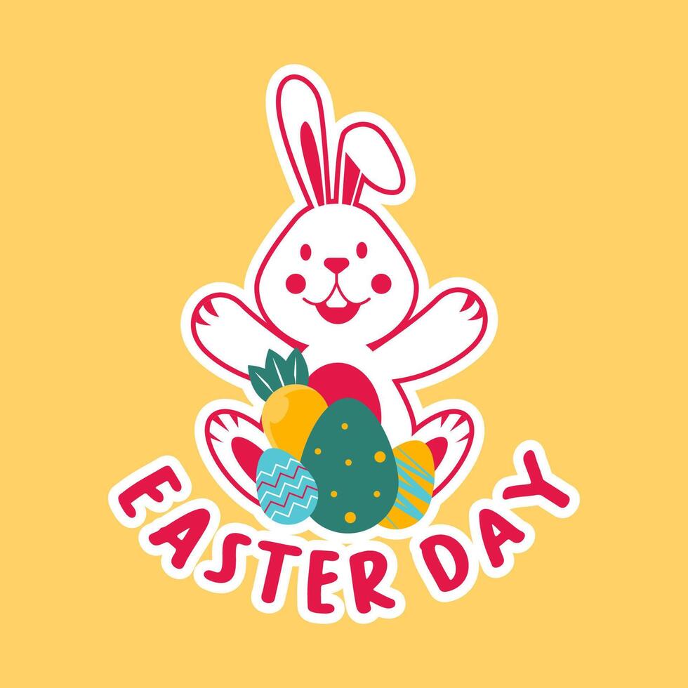 AI generated Easter Happy Bunny vector