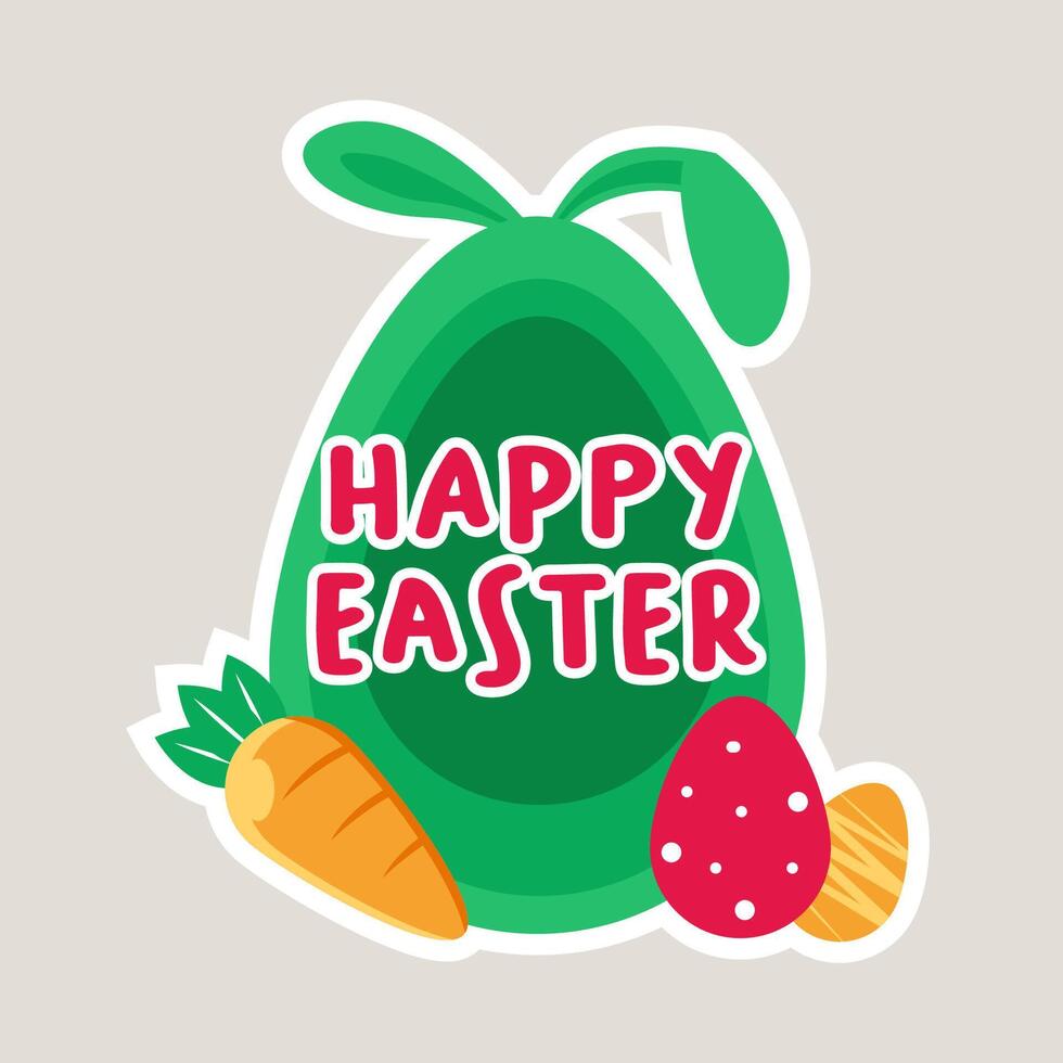 AI generated Easter Happy Bunny vector