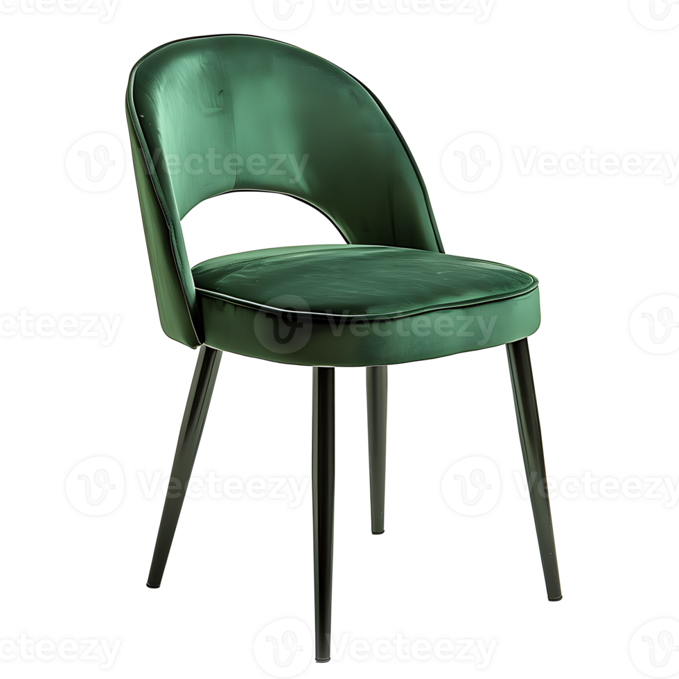 AI generated Eye-Catching vibrant colored Chair Scandinavian Design, Isolated on Transparent Background png