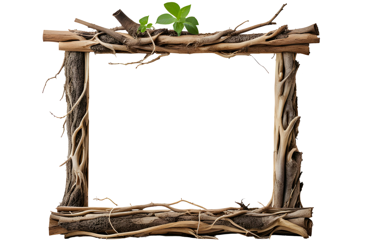 AI generated Root border frame PNG transparent background