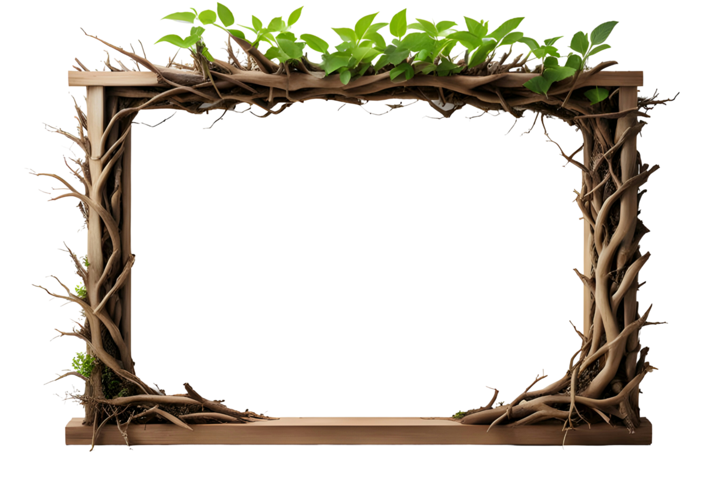 AI generated Root border frame PNG transparent background