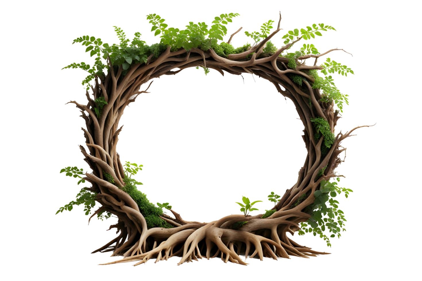 AI generated Root border frame PNG transparent background