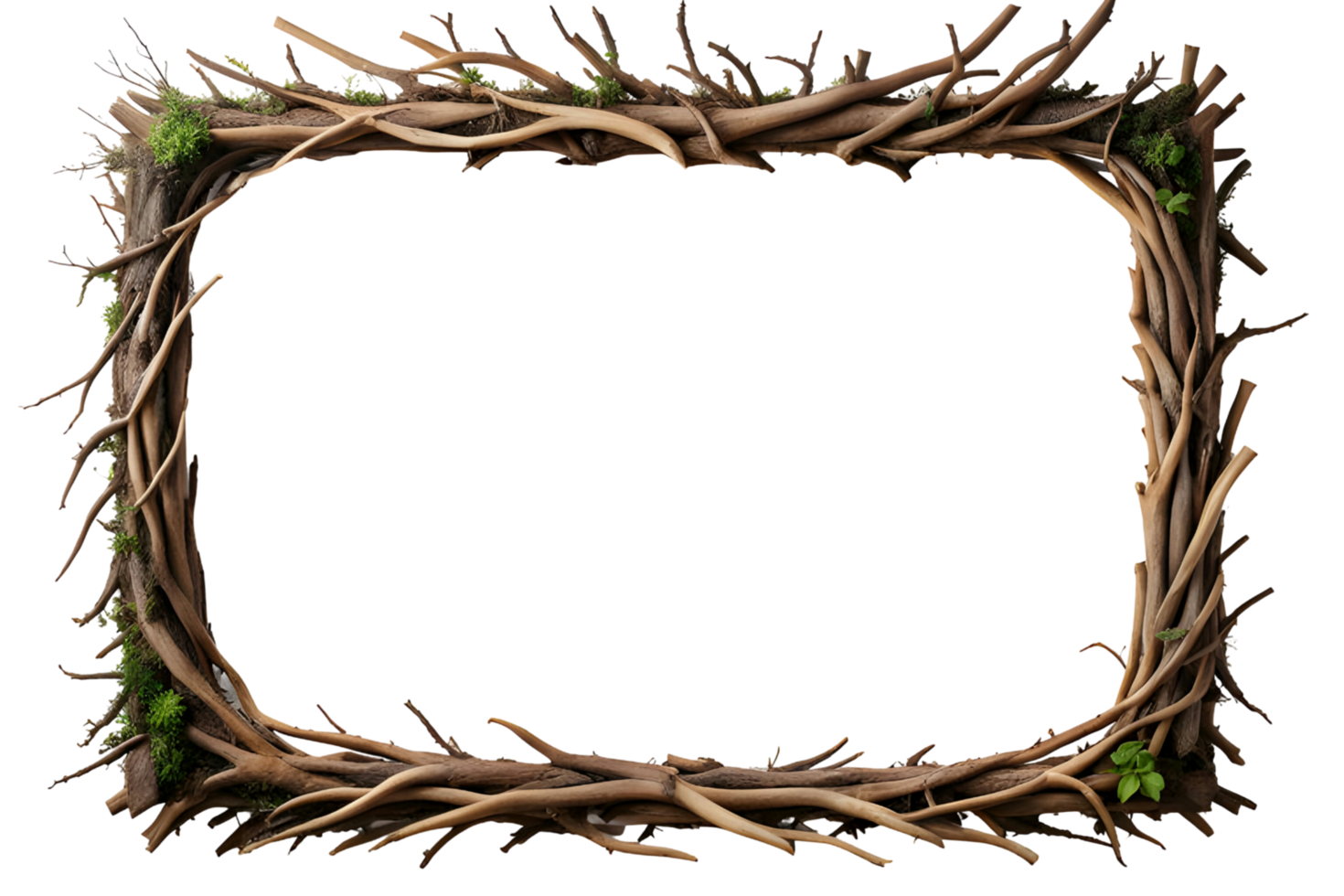 AI generated Root border frame PNG transparent background