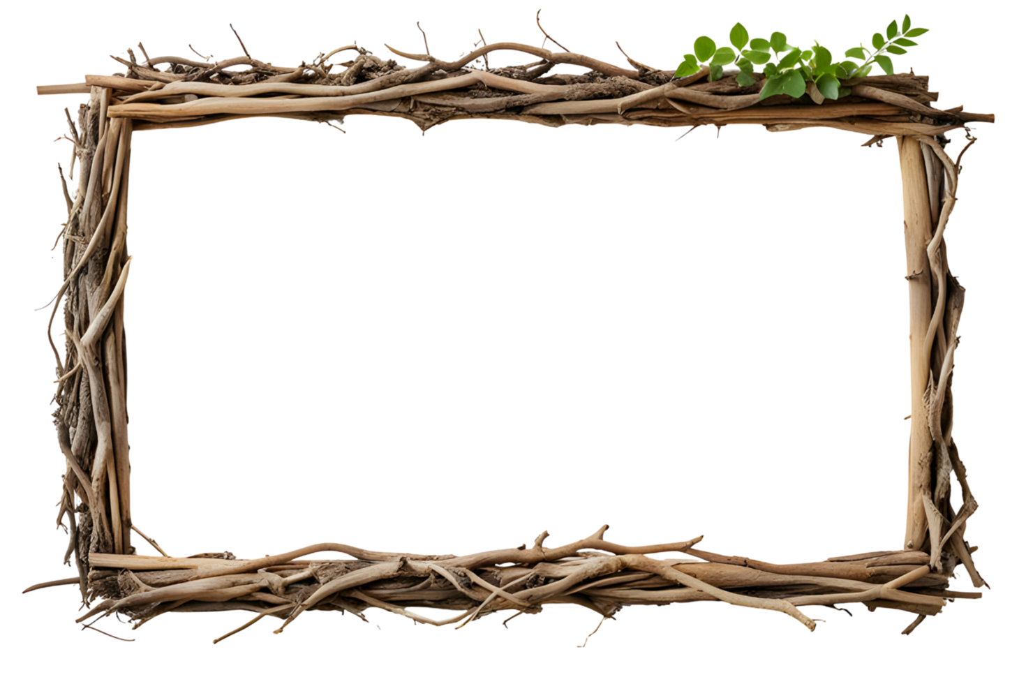 AI generated Root border frame PNG transparent background