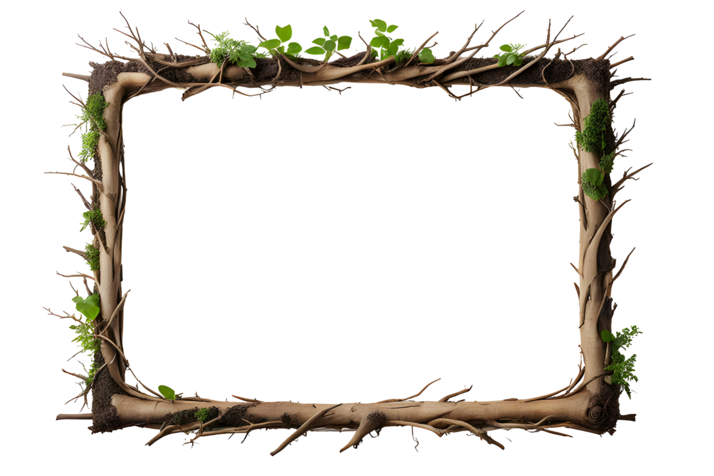 AI generated Root border frame PNG transparent background