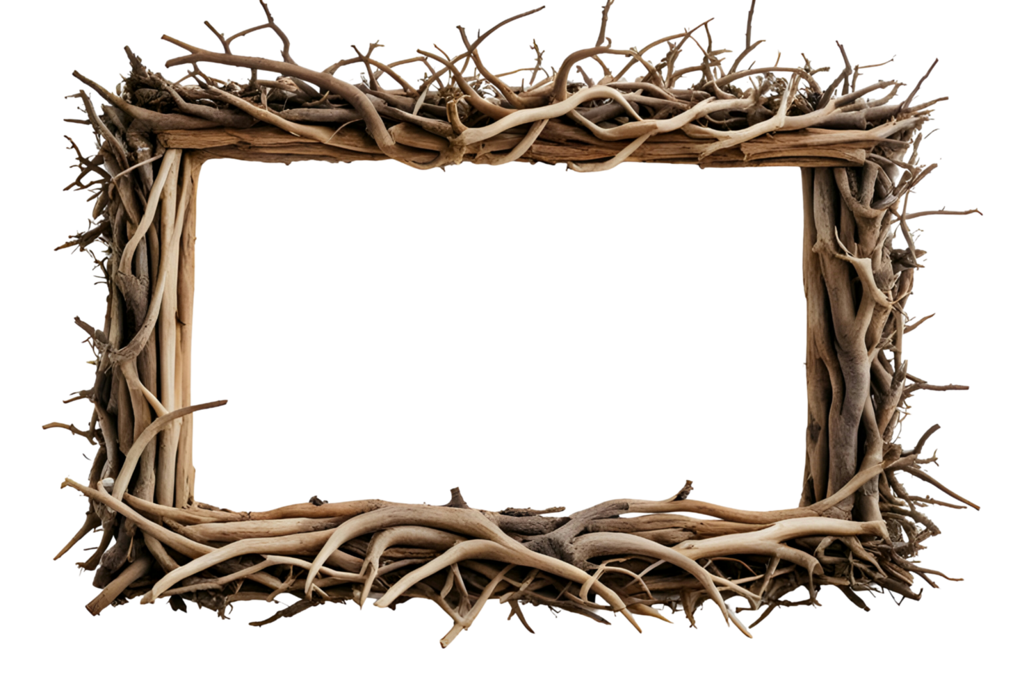 AI generated Root border frame PNG transparent background