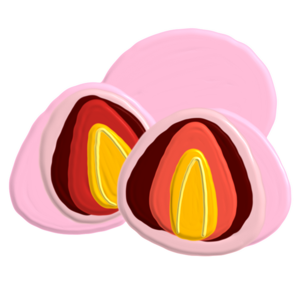 strawberry mochi cake png