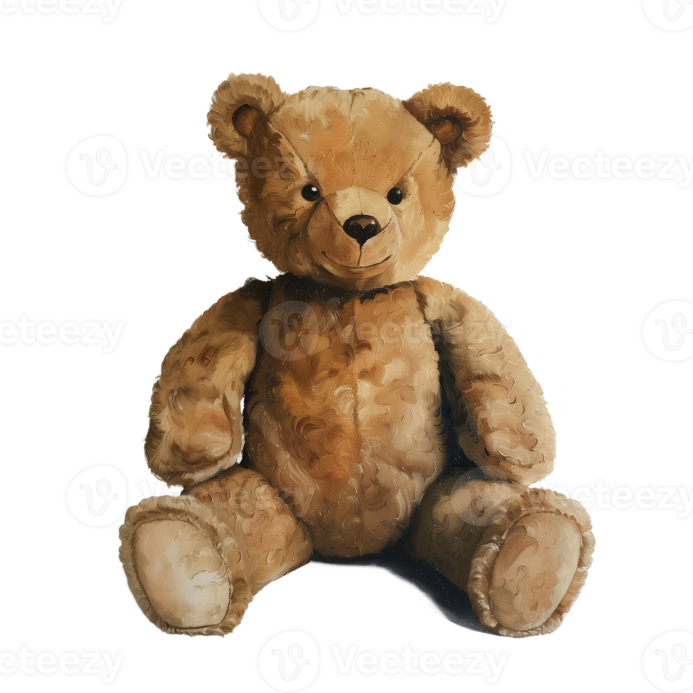 AI generated Collection of Adorable Teddy Bears Isolated png