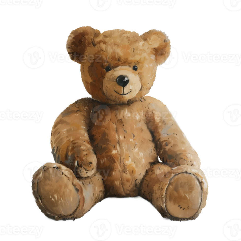 AI generated Collection of Adorable Teddy Bears Isolated png