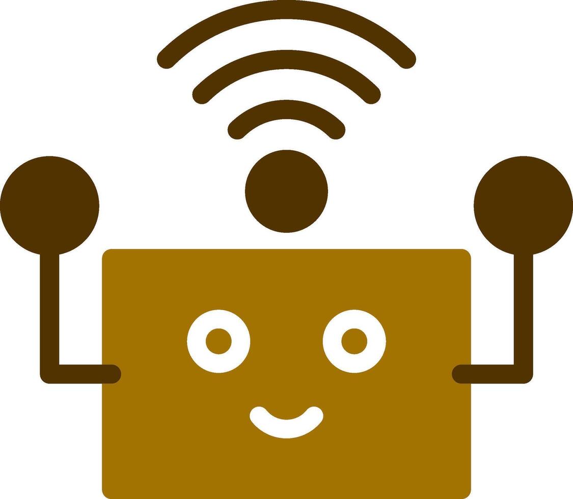 Robot Assistant Creative Icon Design vector