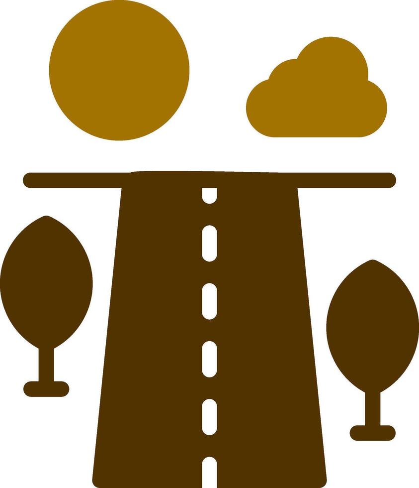 Road Landscape Creative Icon Design vector