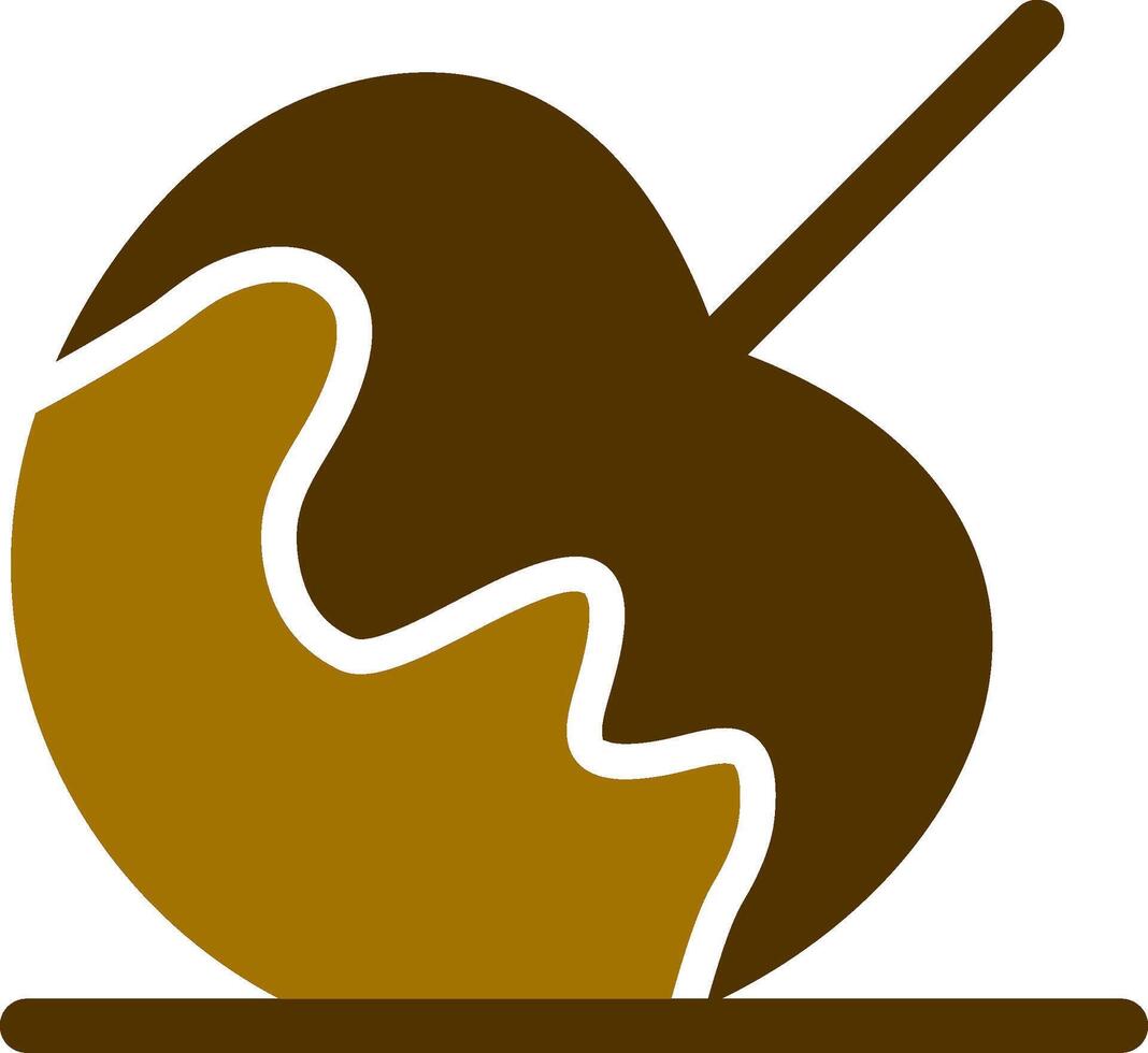 diseño de icono creativo de manzana de caramelo vector