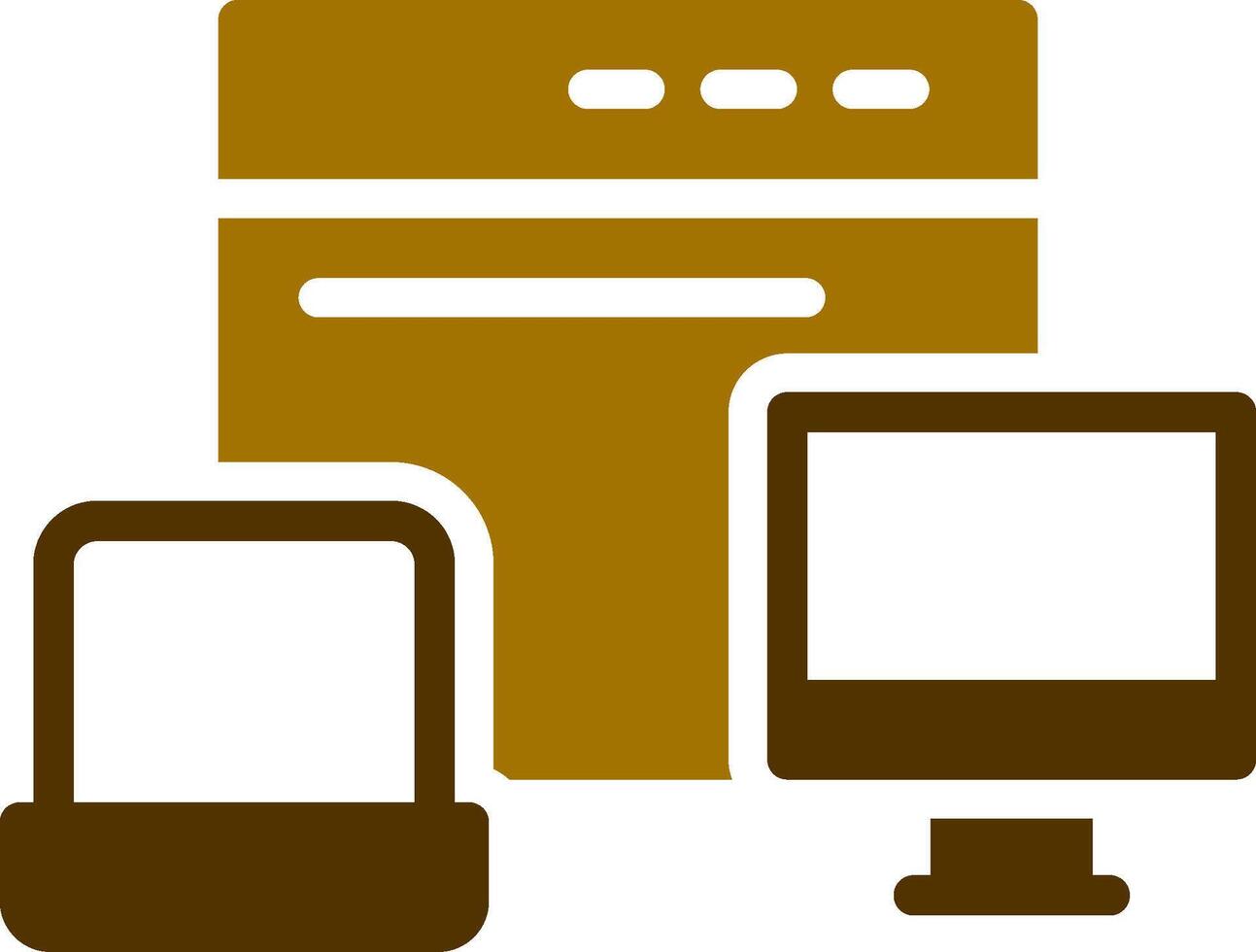 Responsive Design Creative Icon Design vector