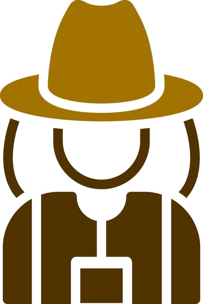 Lady Farmer Creative Icon Design vector