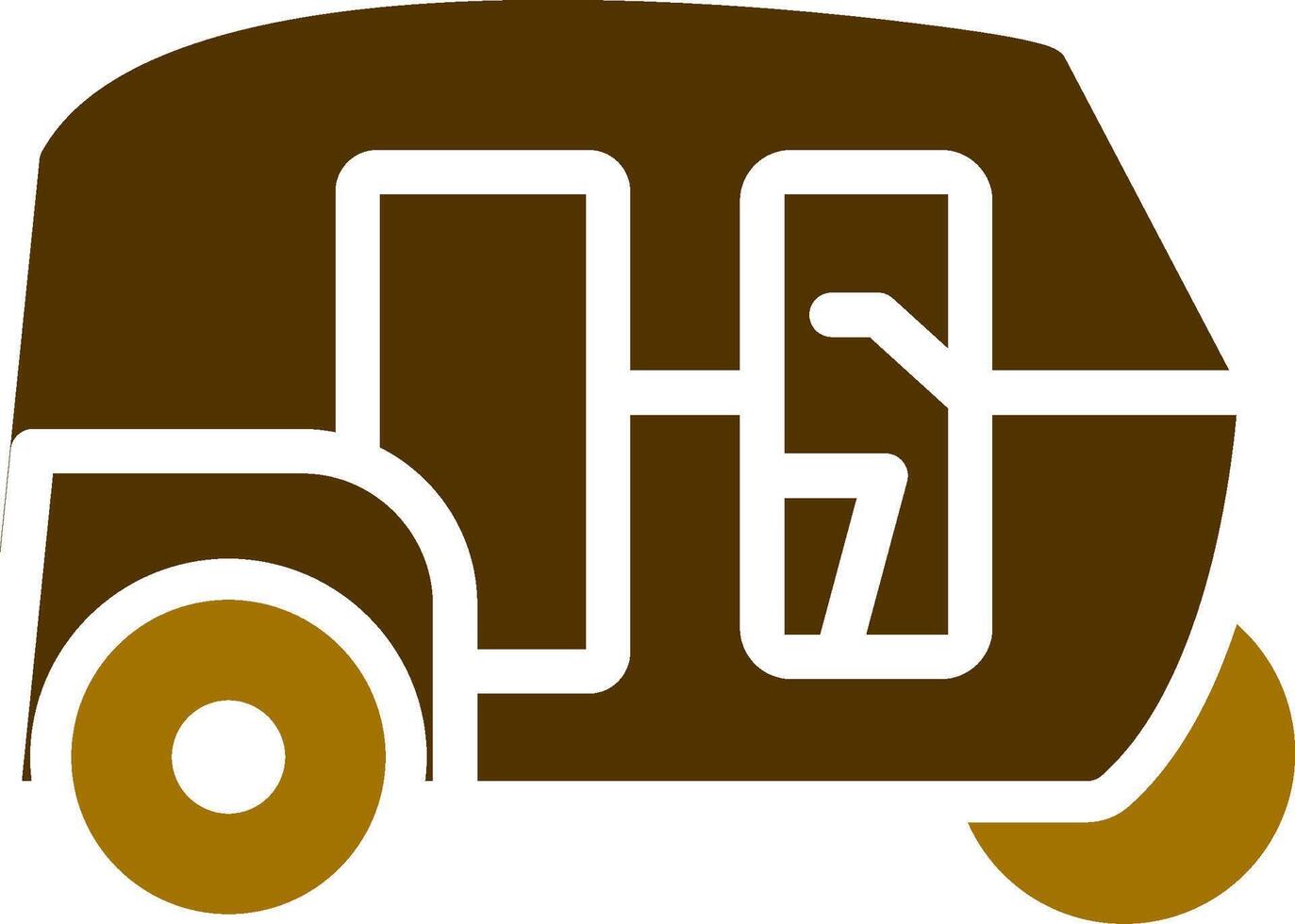 Rickshaw Creative Icon Design vector