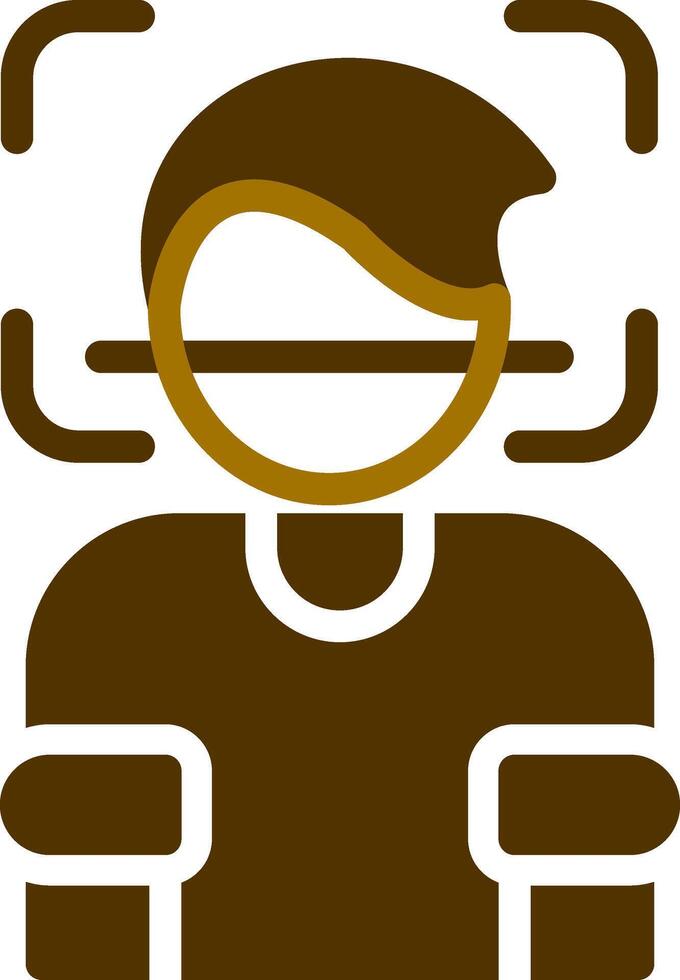 Face Scanner Creative Icon Design vector