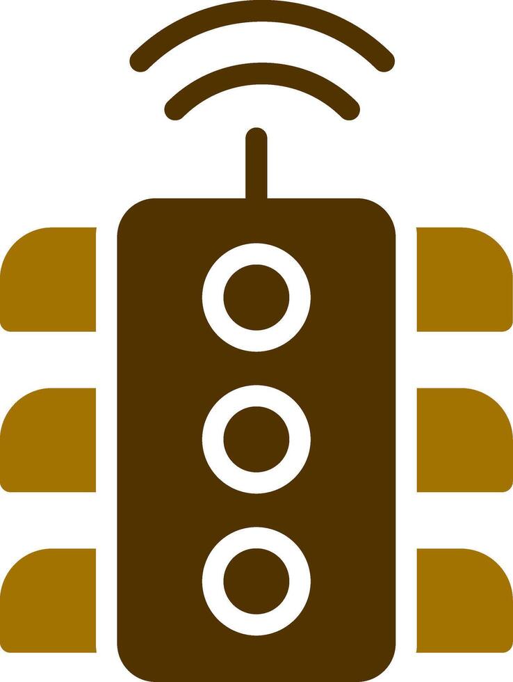 Smart Traffic Light Creative Icon Design vector
