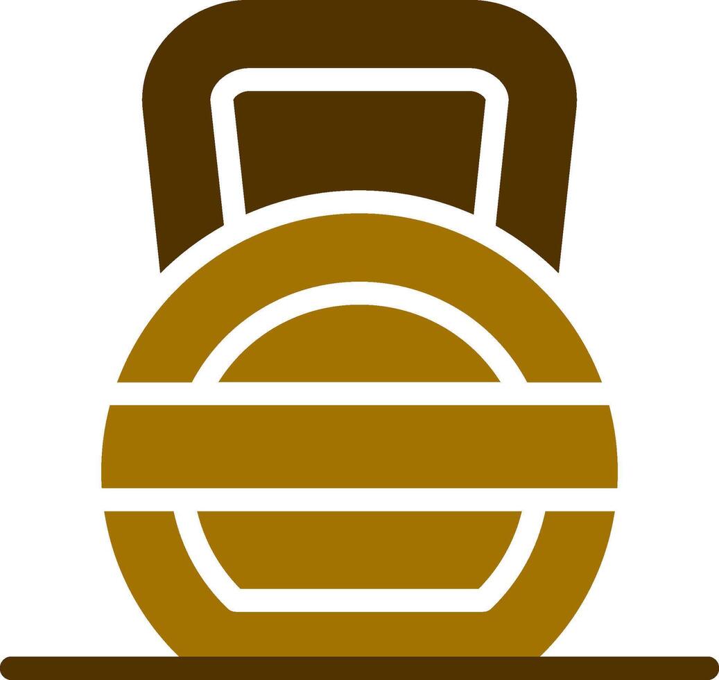 Kettlebell Creative Icon Design vector