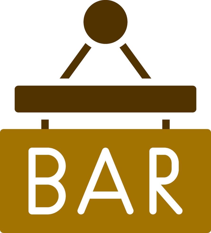 Bar Sign Board Creative Icon Design vector