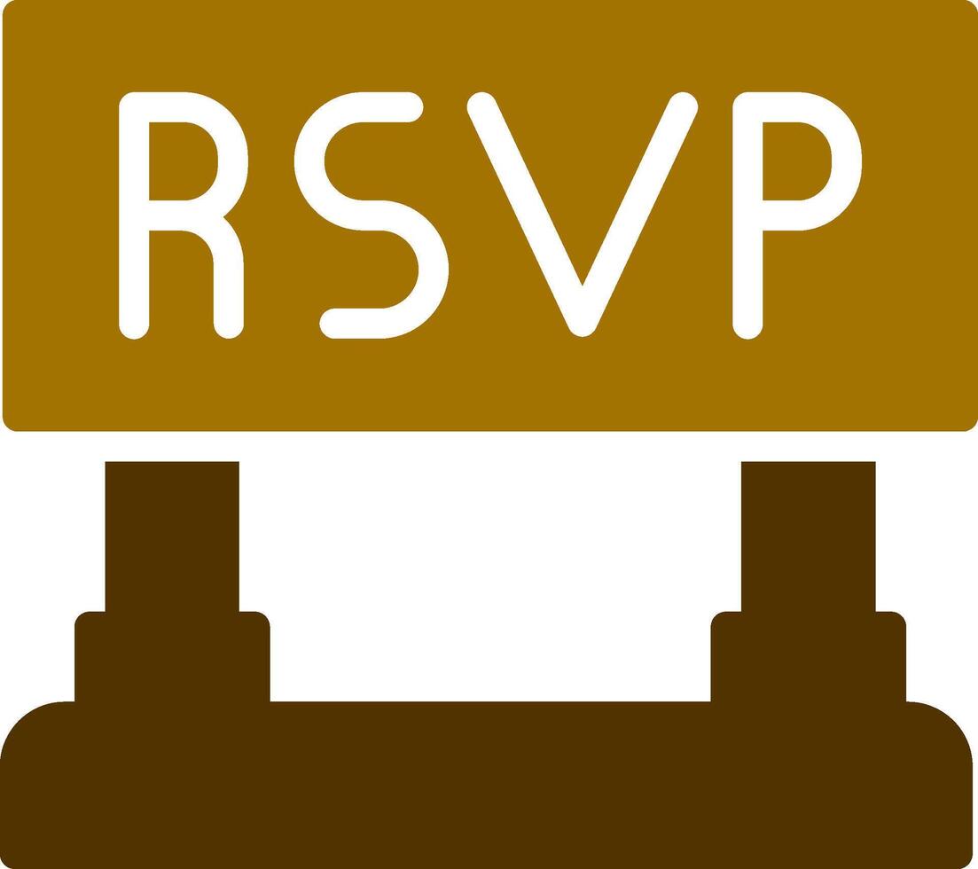 diseño de icono creativo rsvp vector