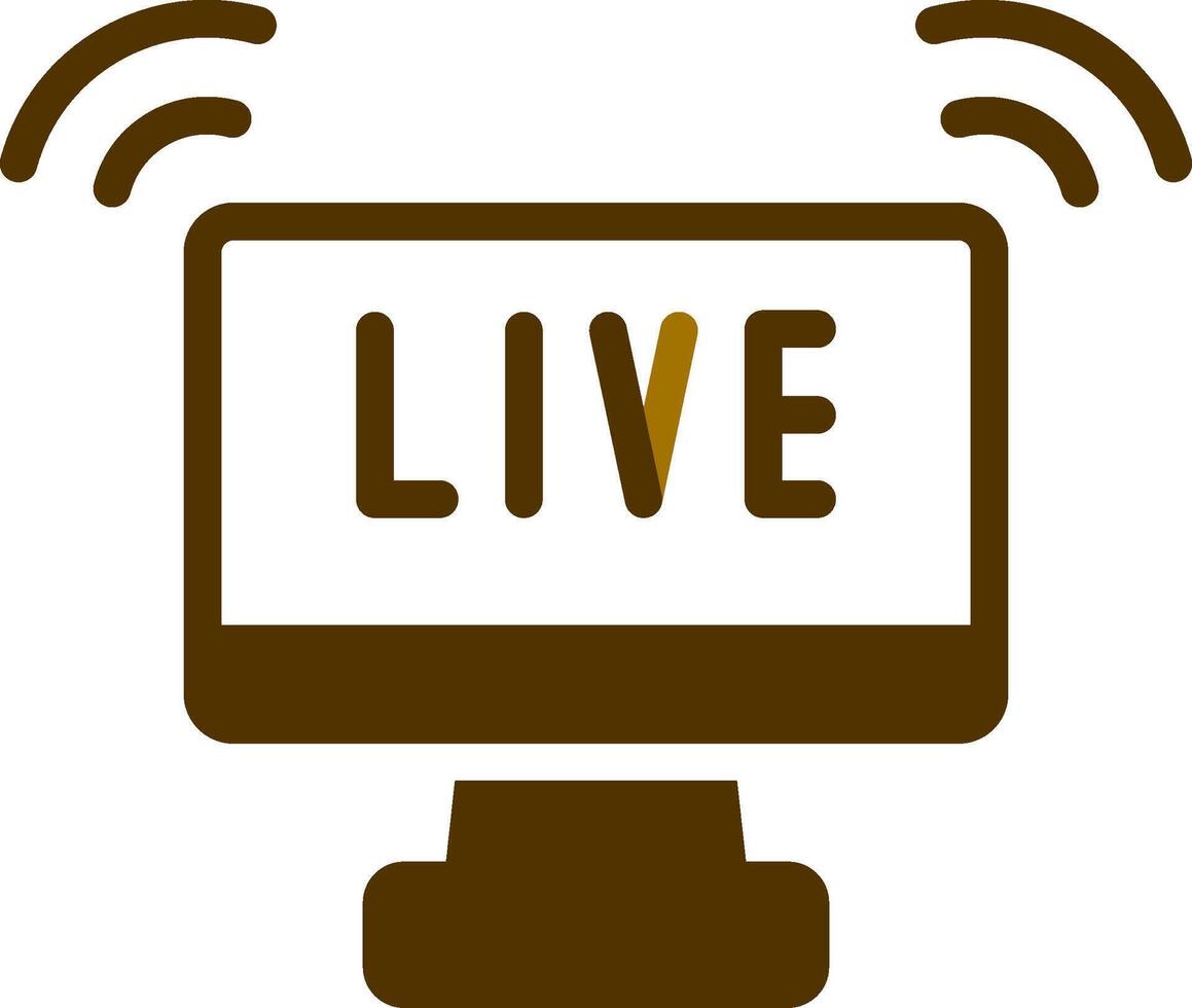 Live Streaming Creative Icon Design vector