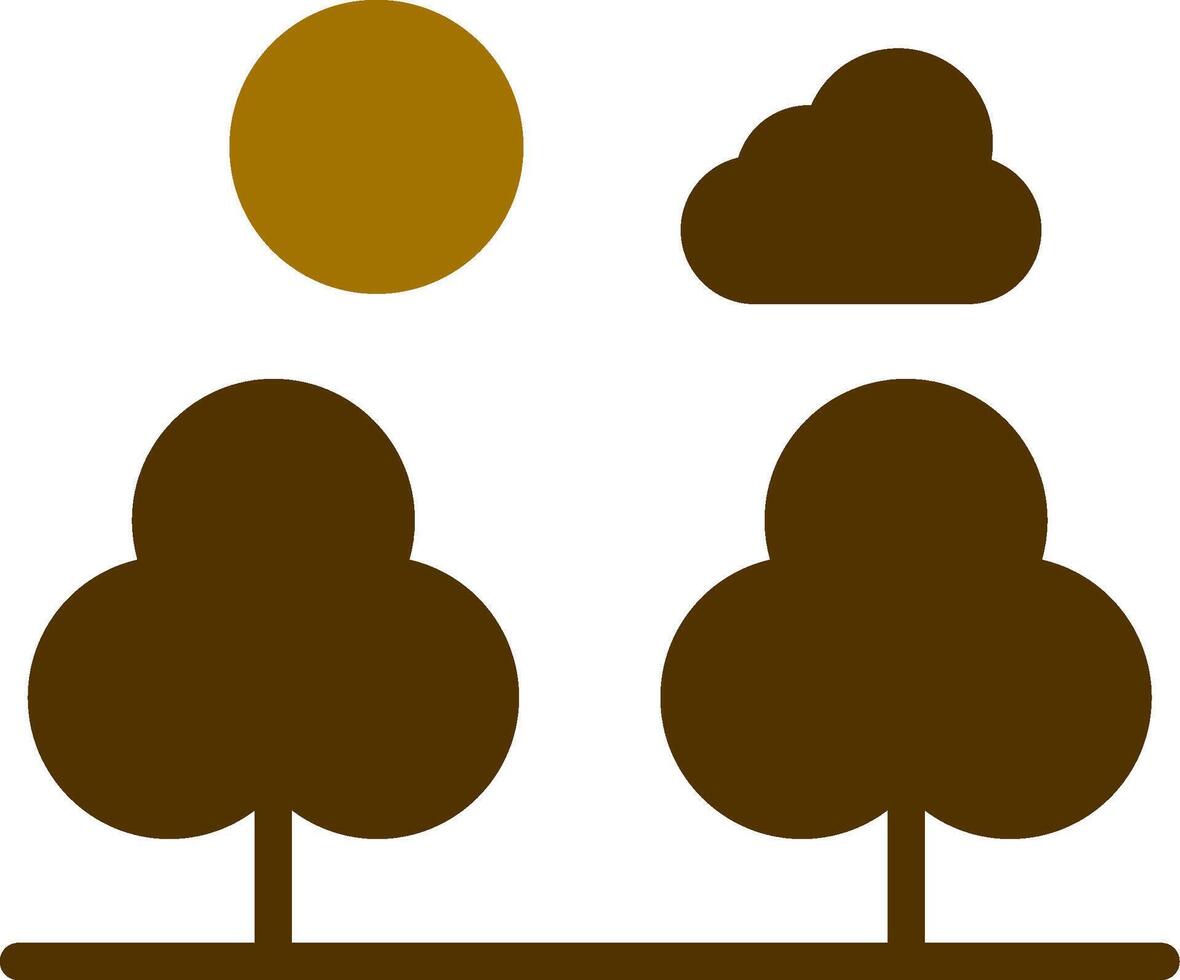 Forest Landscape Creative Icon Design vector