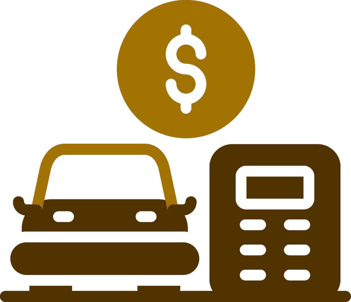 Car Loan Calculator Creative Icon Design vector