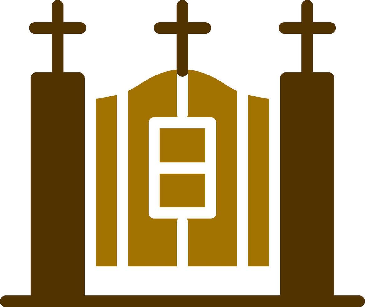 Cemetery Gate Creative Icon Design vector