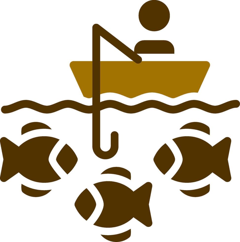 Boat Fishing Creative Icon Design vector