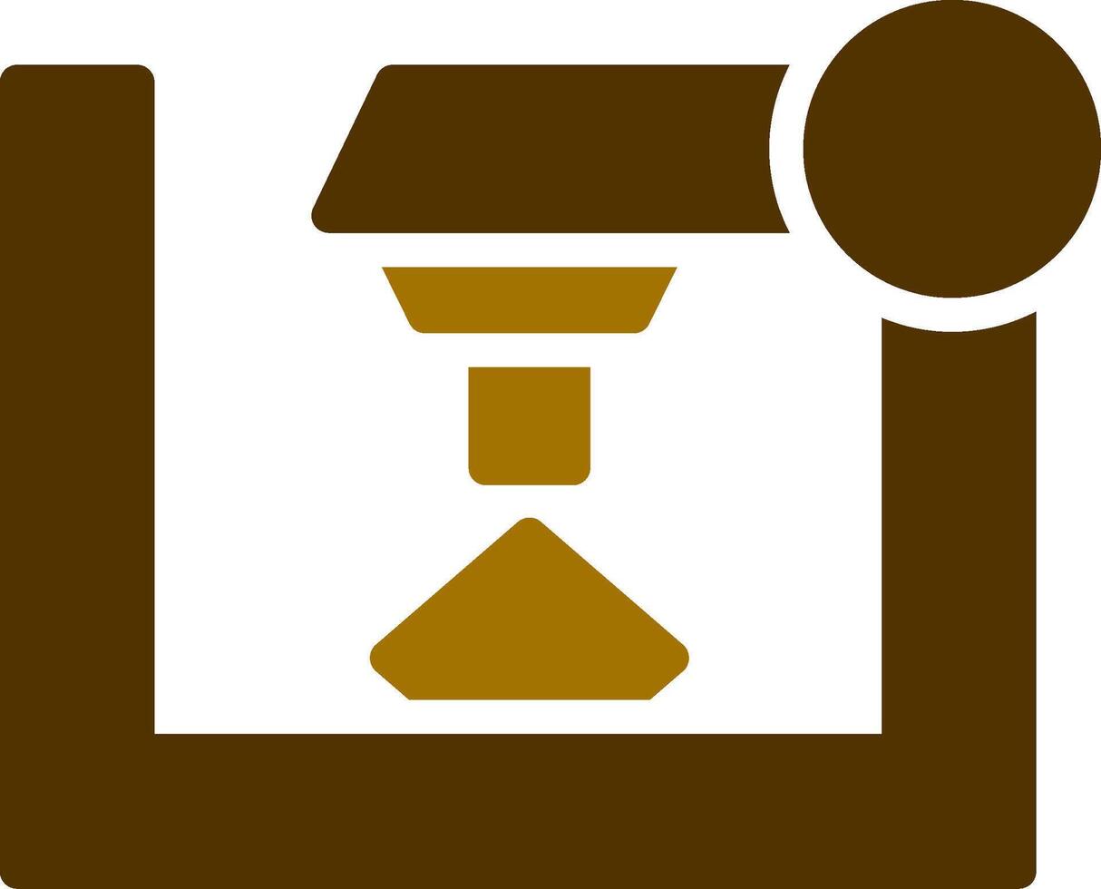 3D Printer Creative Icon Design vector