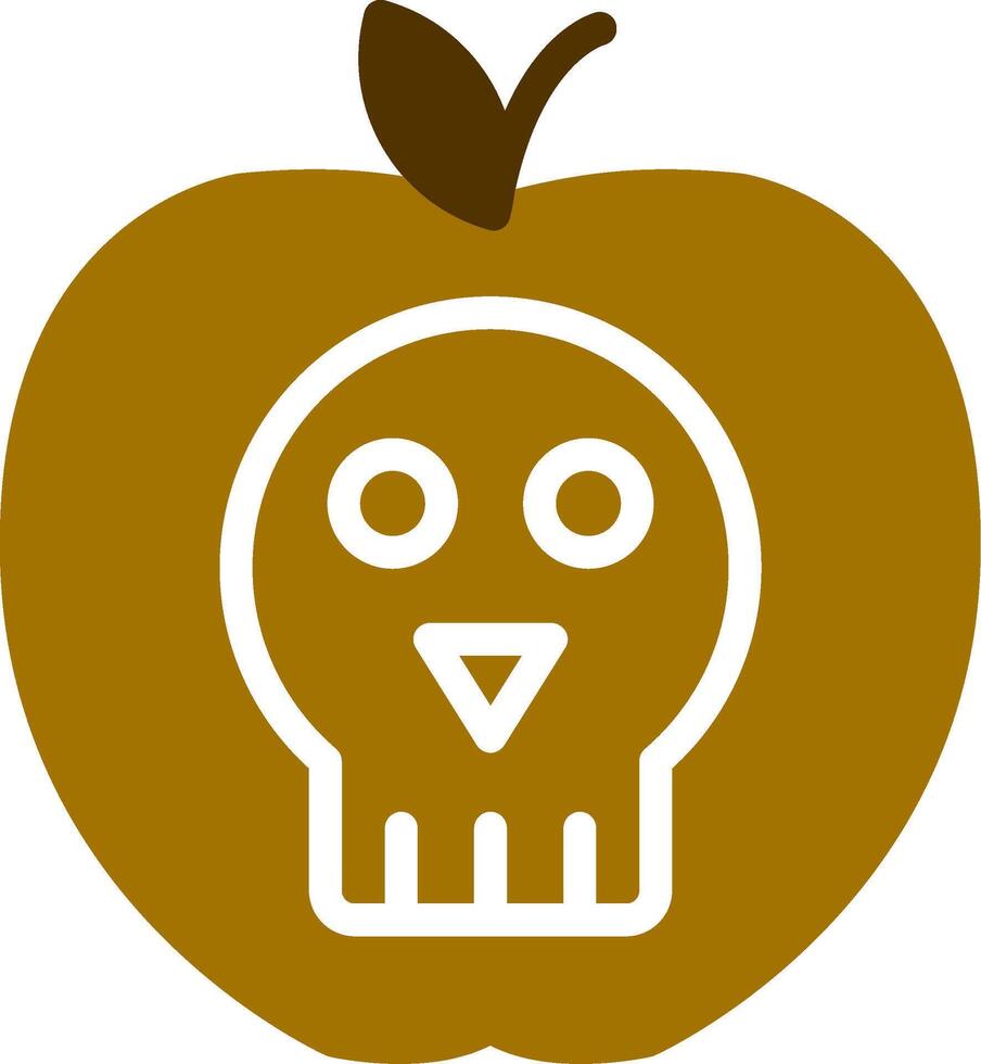 diseño de icono creativo de manzana envenenada vector