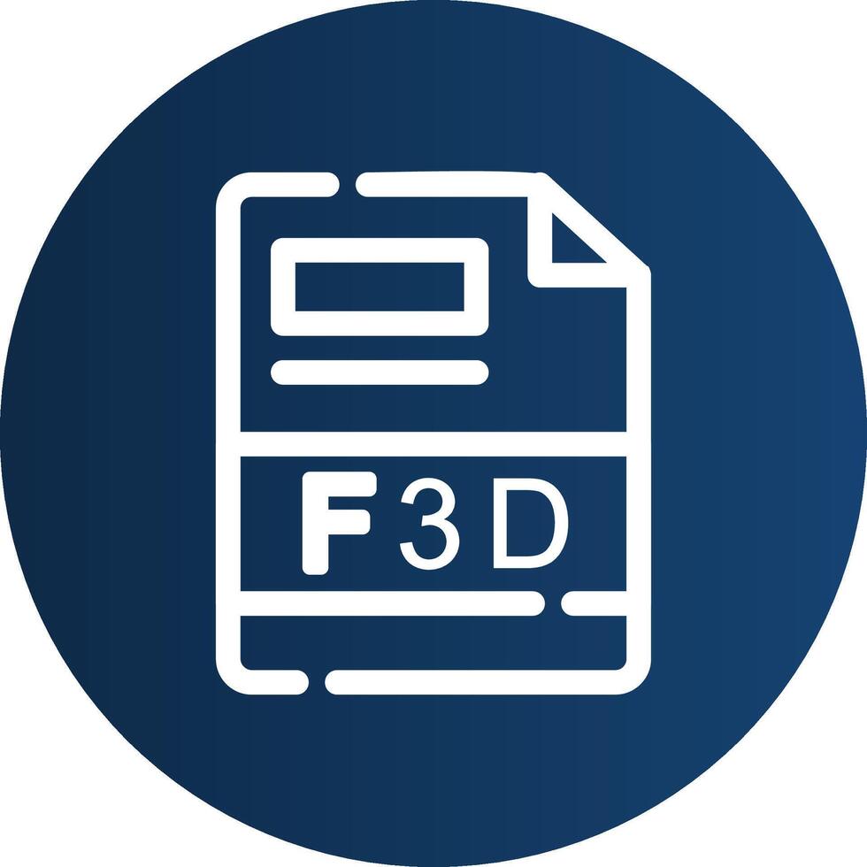 F3D Creative Icon Design vector