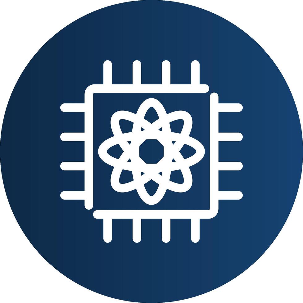 Quantum Computer Creative Icon Design vector