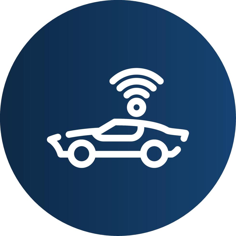 Self Driving Vehicle Creative Icon Design vector