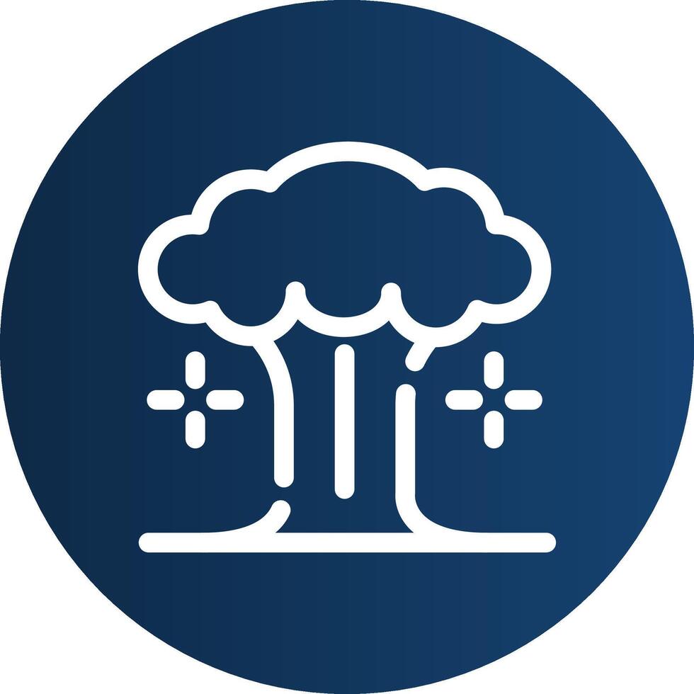 Nuclear Explosion Creative Icon Design vector
