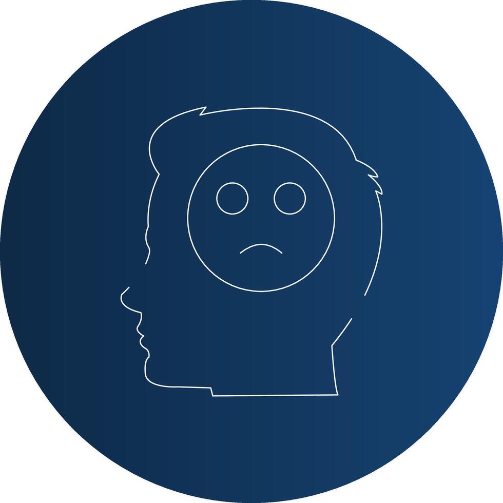 Emotions Sad Creative Icon Design vector