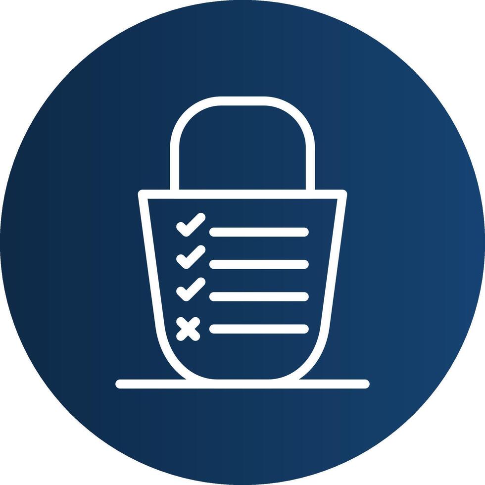 Bucket List Creative Icon Design vector