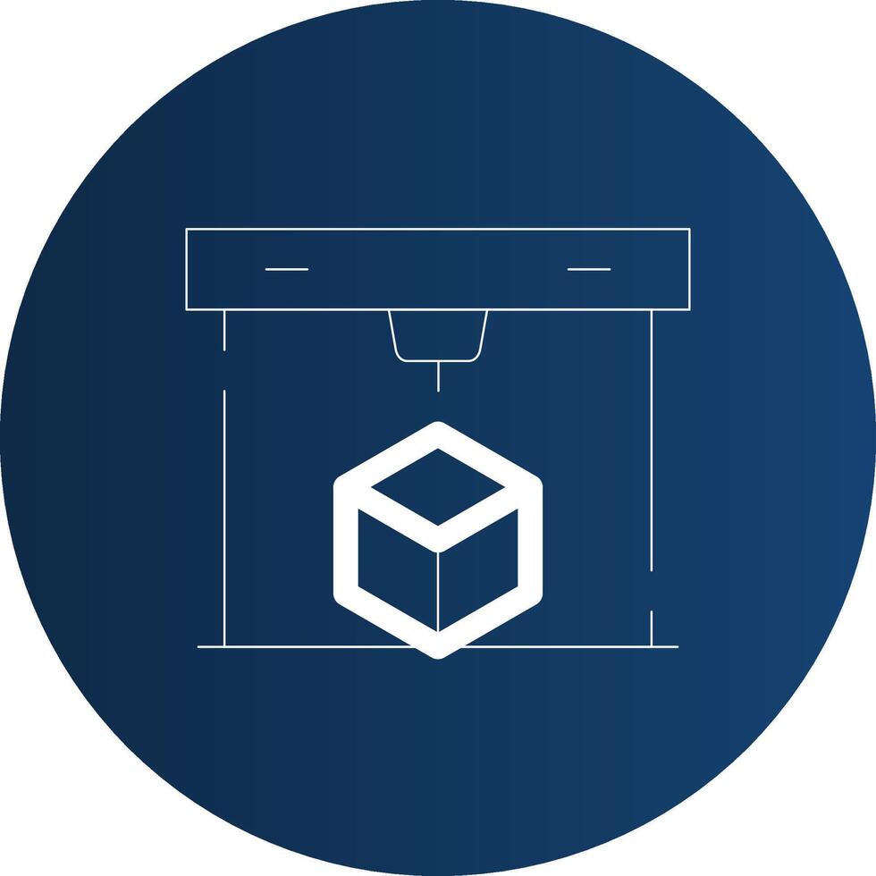 3D Printing Creative Icon Design vector