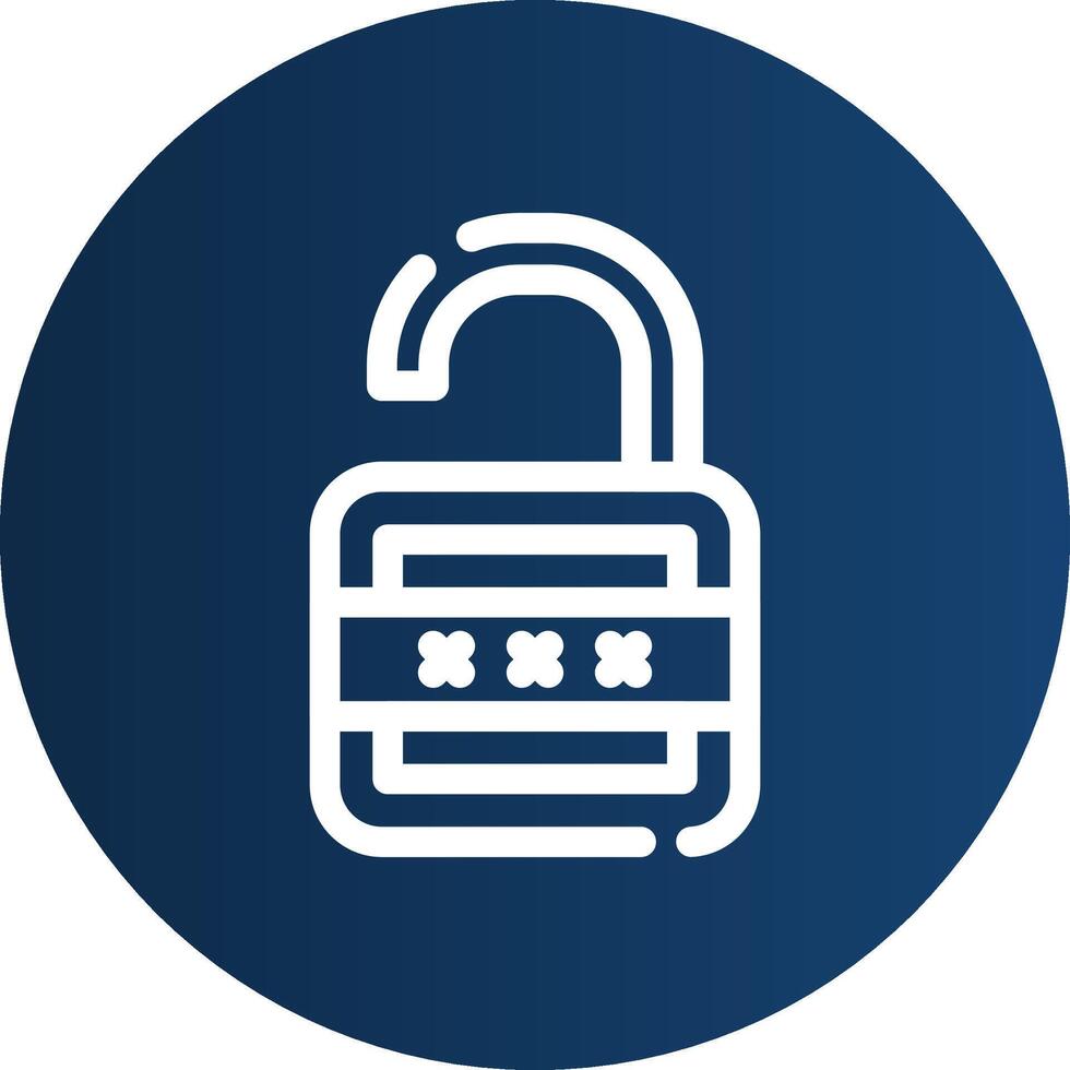 Lock Open Creative Icon Design vector
