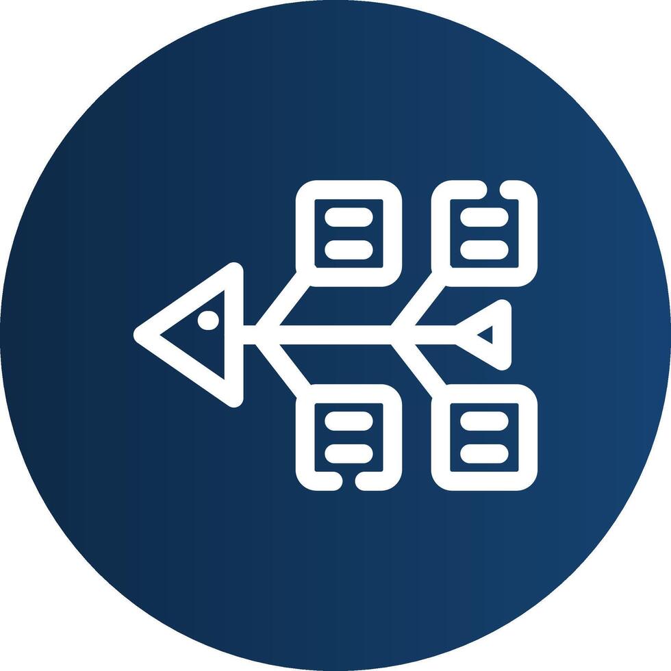 Fishbone Diagram Creative Icon Design vector